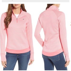 NWOT Vineyard Vines Performance Striped 1/4 zip